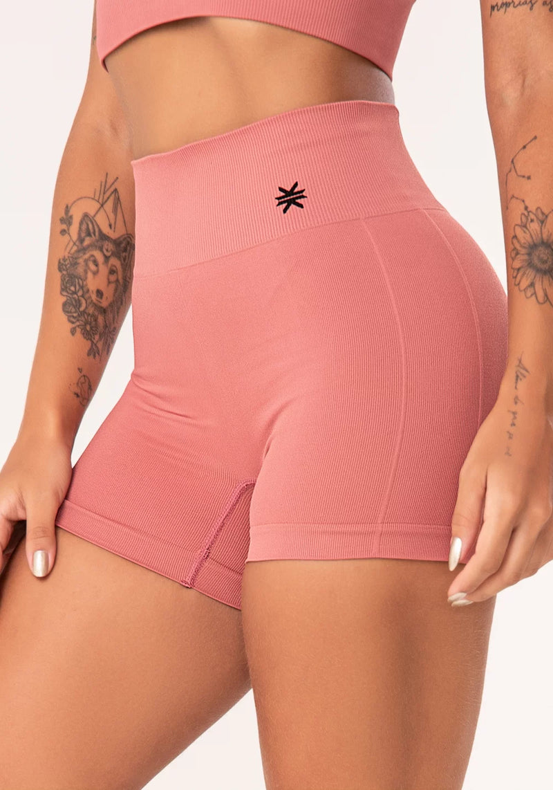 SHORT FITNESS FEMININO GOIABA SEAMLESS