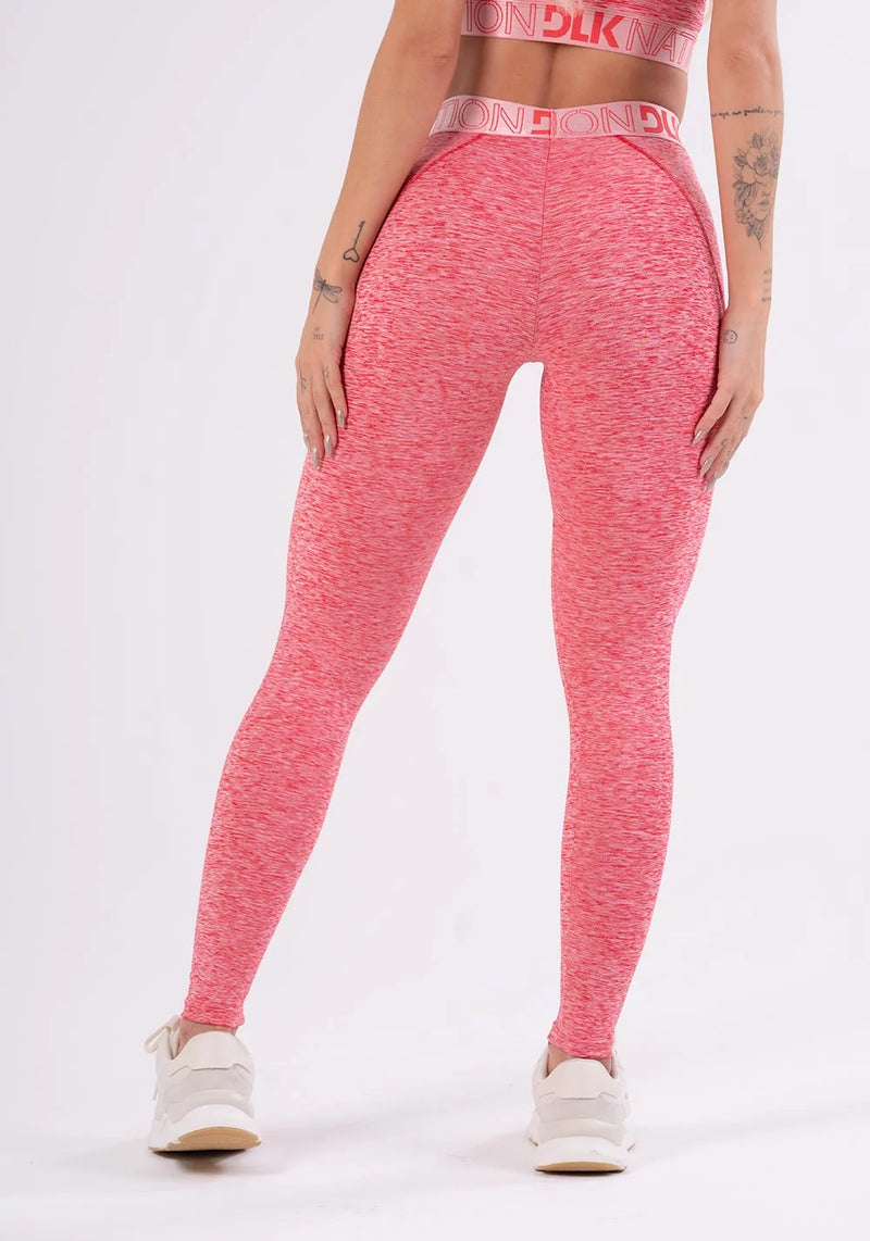 CALÇA LEGGING NATION COM ELÁSTICO NO CÓS VERMELHO